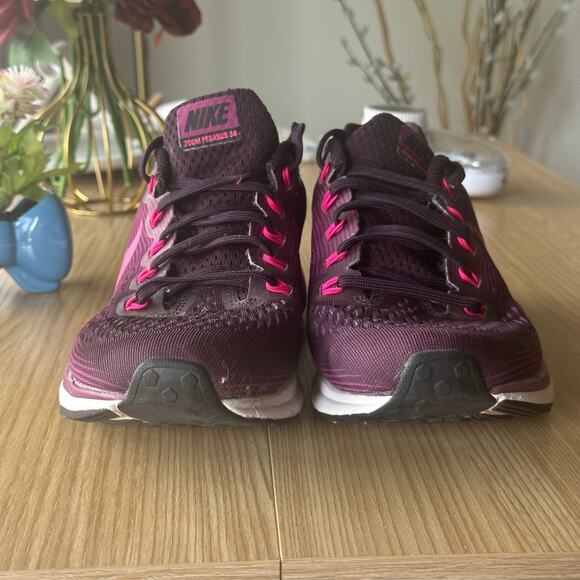 NIKE AIR ZOOM PEGASUS 34 Port Wine Size 9 Purple Sneakers Athleisure Gorpcore - Picture 5 of 12